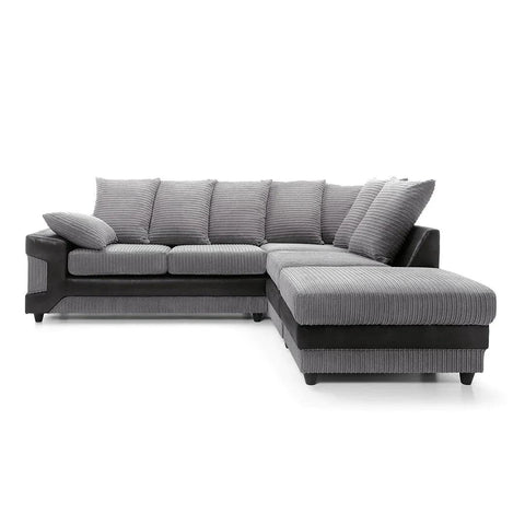 DINO CORNER SOFA GREY AND BLACK