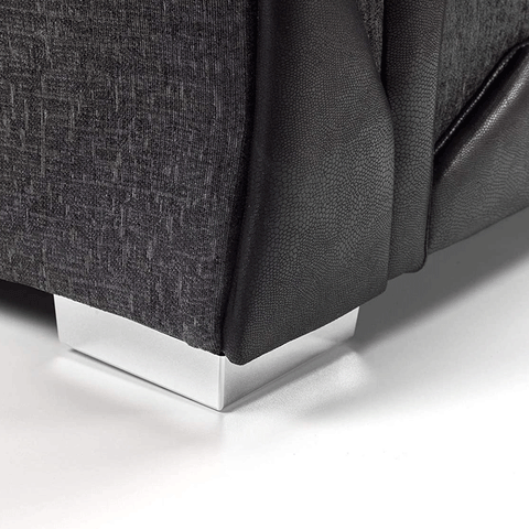 Amazing Sofas 3+2 SHANNON FARROW LARGE SOFA CHENILLE FABRIC GREY (GREY BLACK). Fire resistant as per British Standards, foam filled seats for comfort