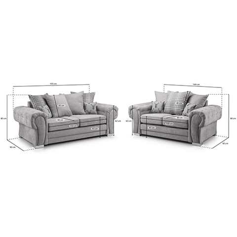 VERONA 3+2 SEATER SCATTER BACK SOFA