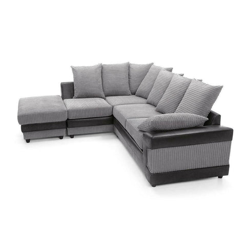DINO CORNER SOFA GREY AND BLACK