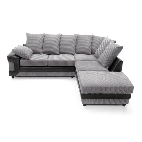 DINO CORNER SOFA GREY AND BLACK