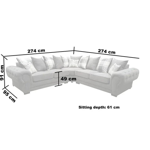 Brown pebble VERONA Sofa 5 SEATER SOFA (Copy)