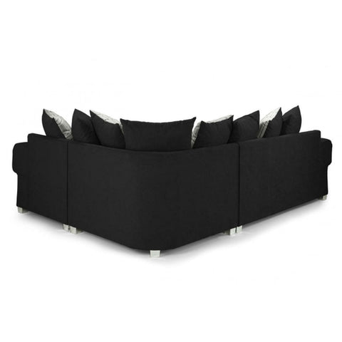 Verona Scatter back 4 seater sofa Black Right and Left Hand Facing Corner