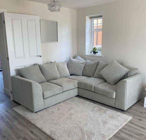 Steel Plush Velvet 5 seater dual arm   Sofa