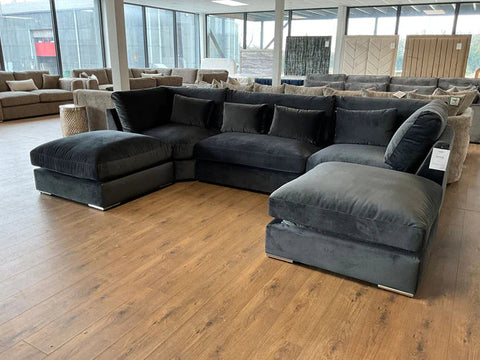 The Bishop Luxe U-Shape Sofa — Comes with 2 Giant Removable Stools!