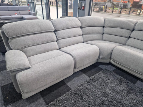 MNS Lakelyn Express Fabric Electric Recliner Modular Corner Sofa With USB Ports Power Recliner Sofa